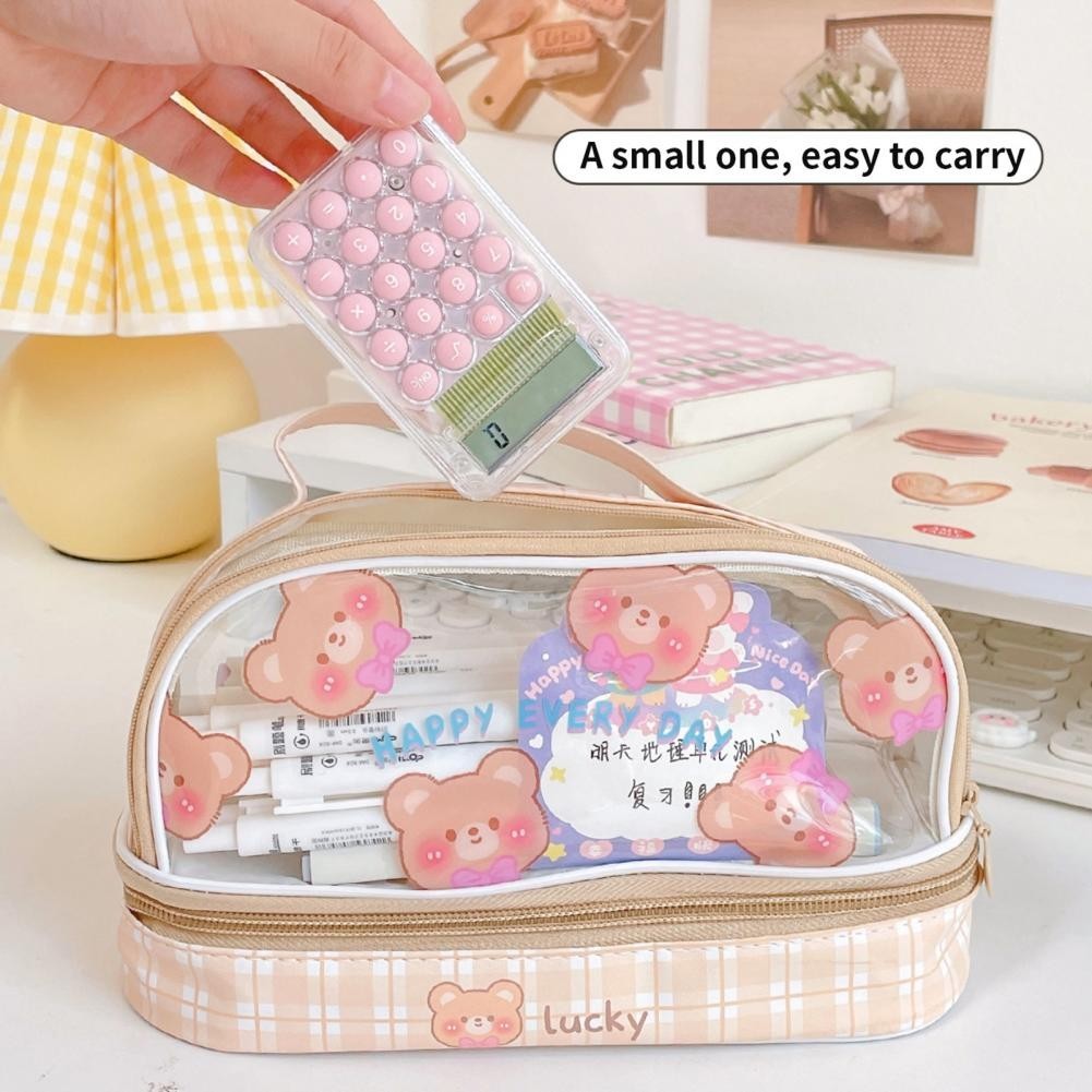 

Durable Anti-slip Base Mini Calculator Energy Saving Mini Classroom Desktop Student Electronic Calculator Figure Up