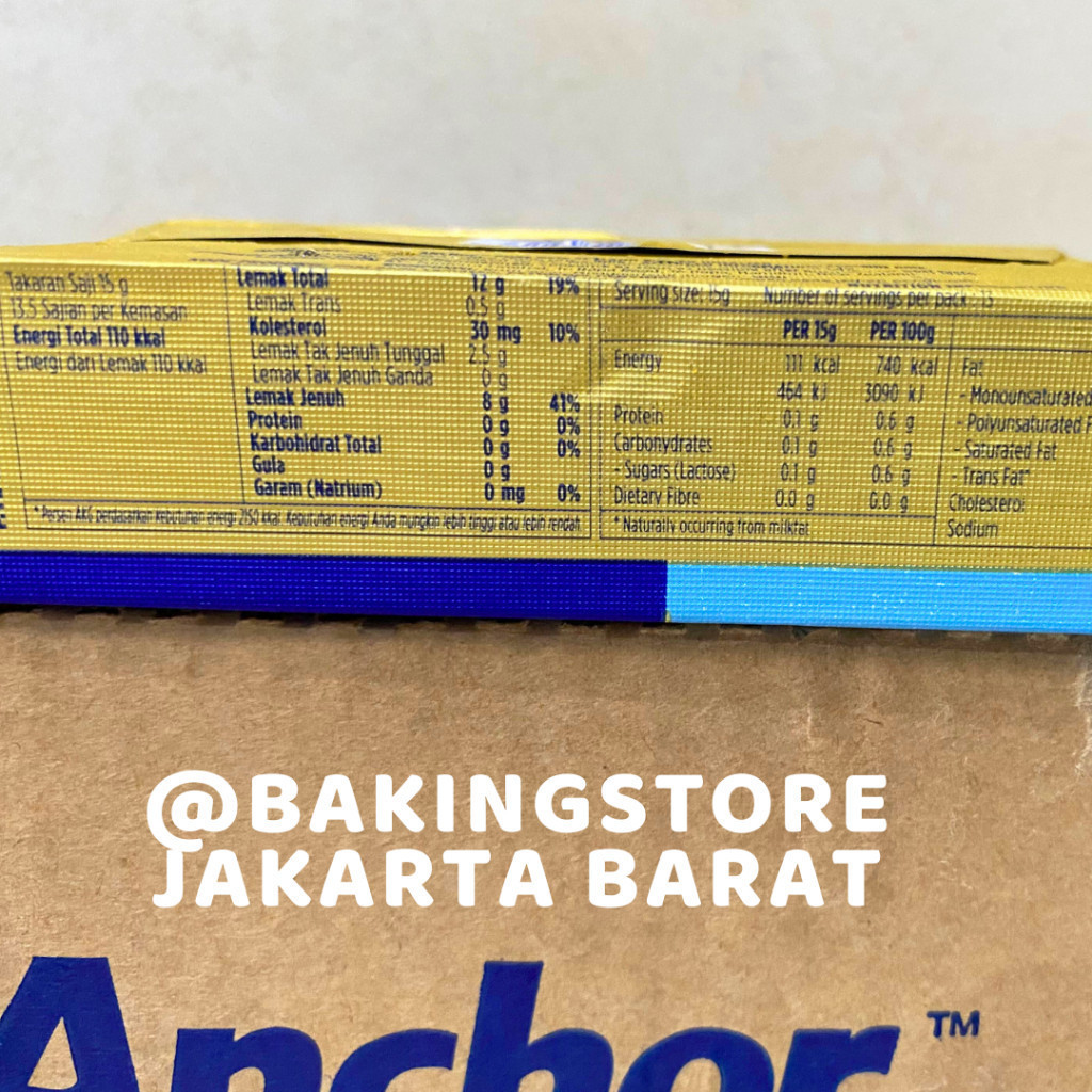 

RB Anchor Unsalted Butter 200 Gram Kualitas Tinggi