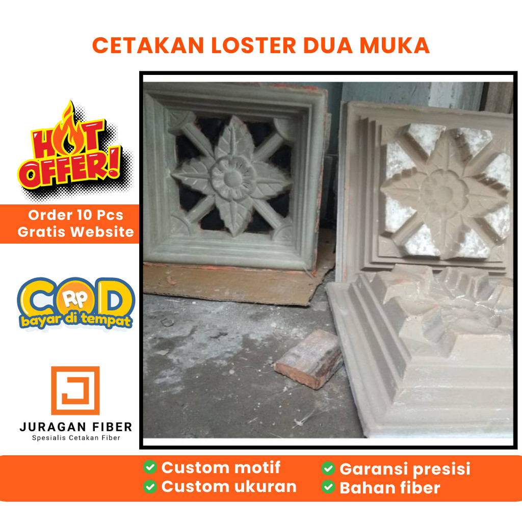 Cetakan roster 30cm model sawi ( RF010 )