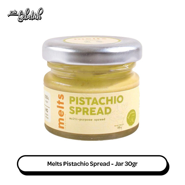 

Melts Pistachio Spread Jar 30g - Selai Kacang Plant Based | Vegan | Tanpa Pengawet | Halal | Rak Sebelah