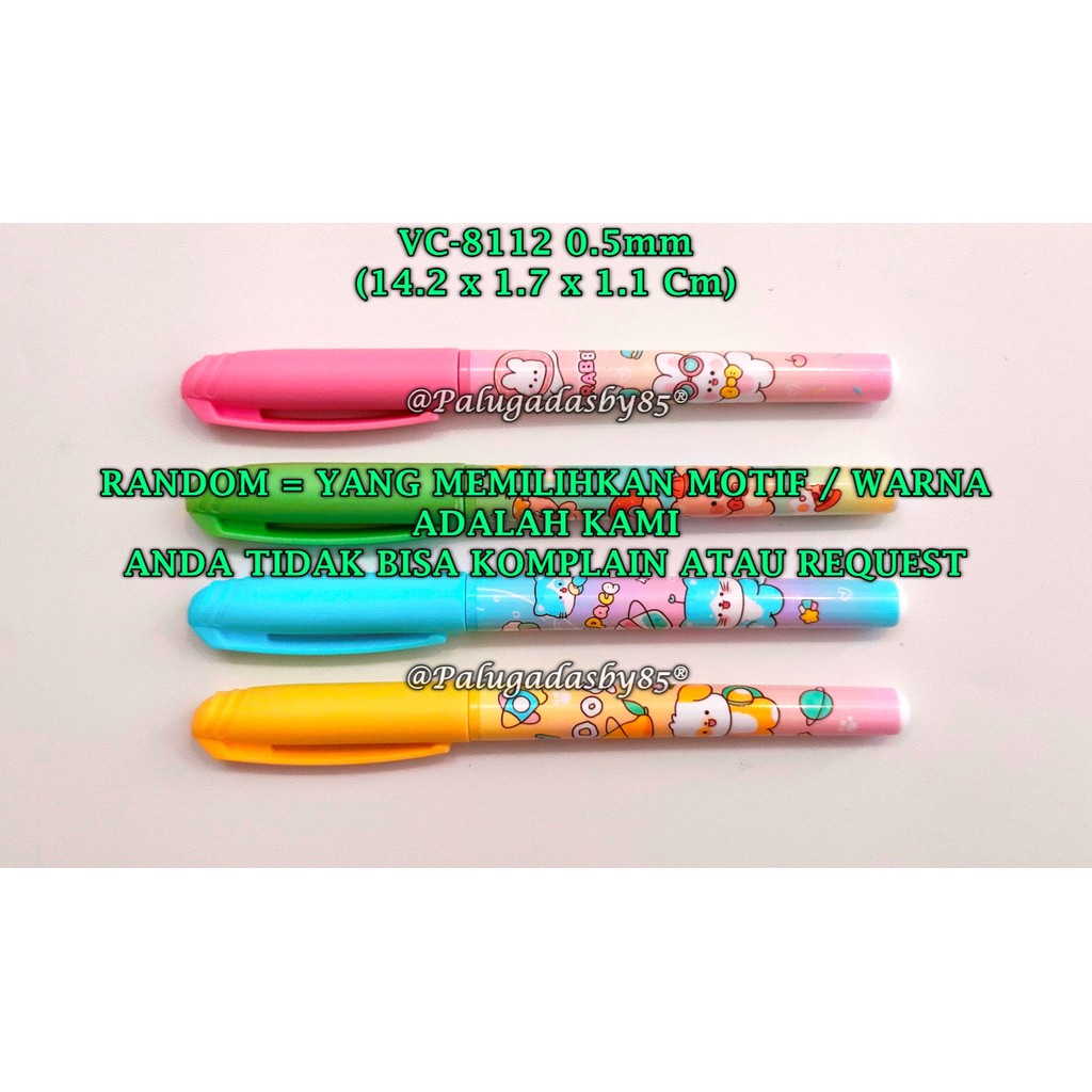 

(1 Biji) GROSIR Gelpen VANCO VC-8112 Ipen 0.5 mm Hitam TIDAK BISA PILIH WARNA / Bolpen VANCO VC-8112