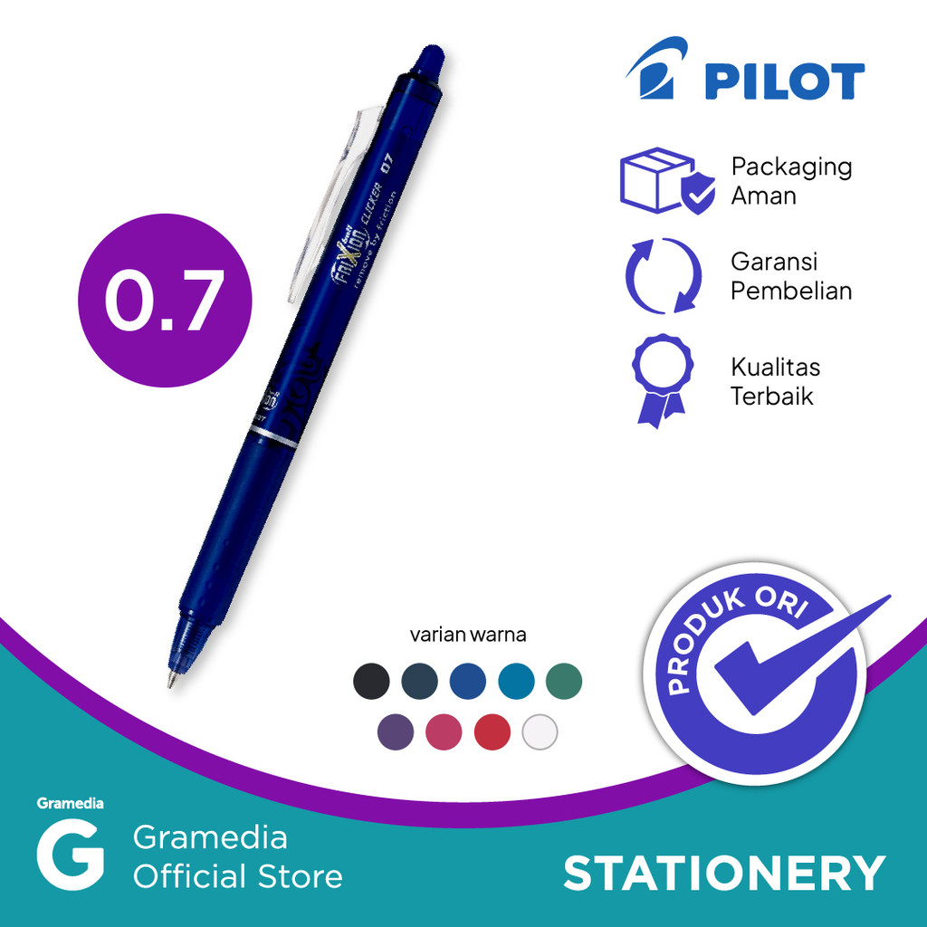 

PILOT BALLPEN FRIXION CLICKER BLRT FR 07 BLUE
