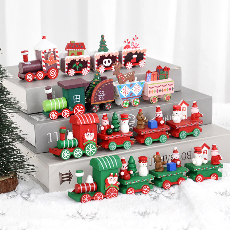 

Christmas Wooden Train Ornament Merry Christmas Decoration For Home 2024 Xmas Kids Gifts Noel Natal Navidad New Year 2024