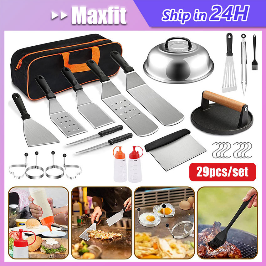 29Pcs/Set Wajan Set Alat Teppanyaki / Wajan Roti Bakar 1 Set /  Wajan Kebab Mini / Panggangan Roti /