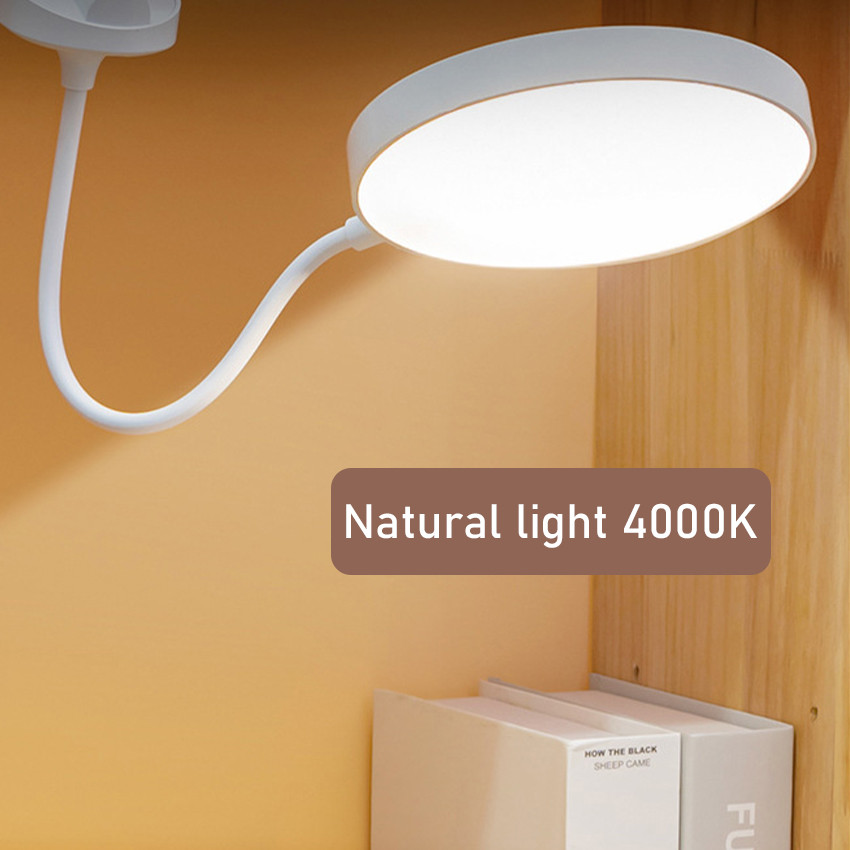 Lampu Belajar Tricolour Sentuh / Lampu Meja Lampu Belajar Jepit USB Led Portable Charge Touch Screen