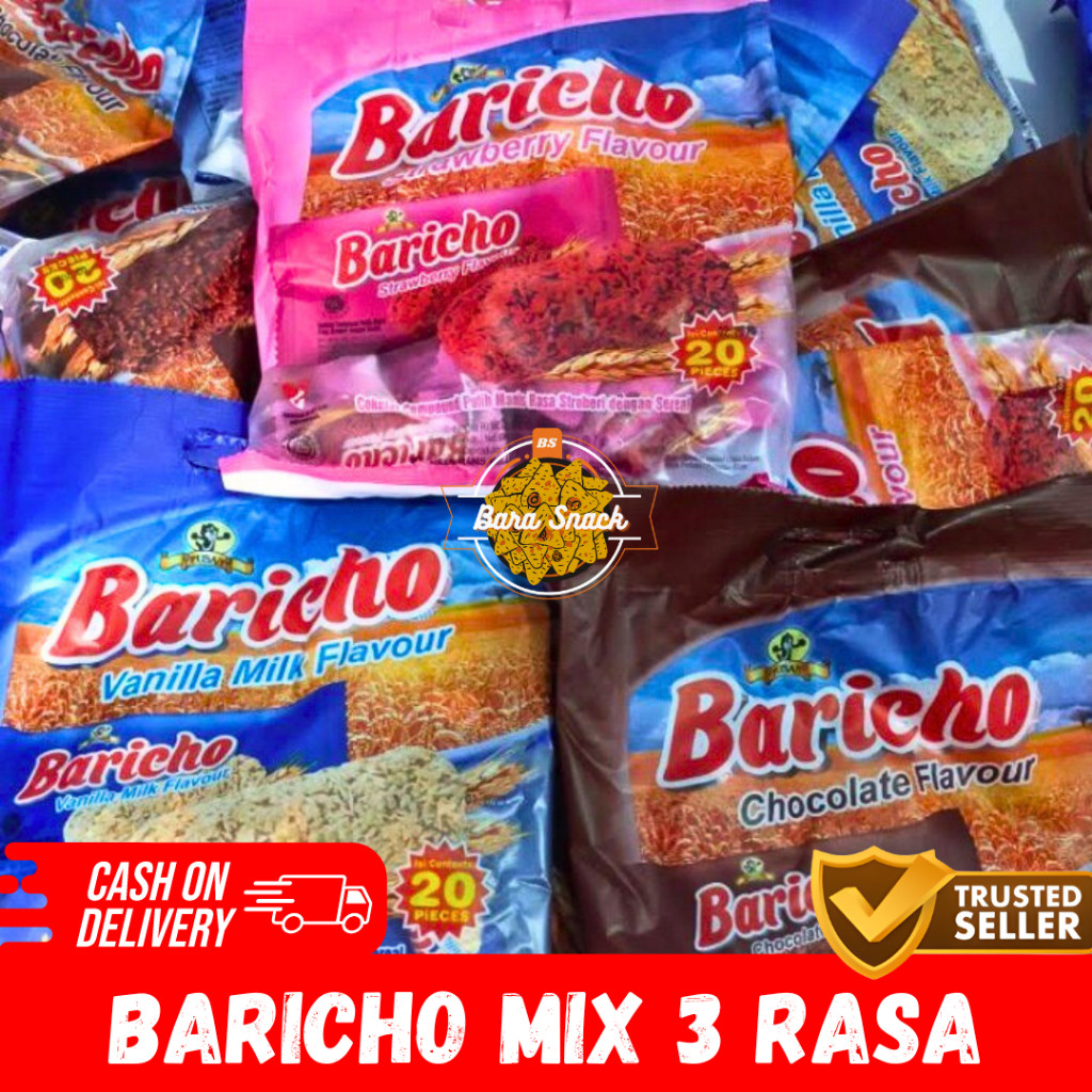 

[ PROMO ] Baricho Mix Isi 3 Pack / Snack Oat Sereal Gandum Bar Termurah