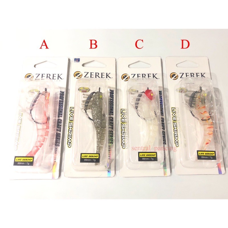 Umpan Zerek Live Shrimp / Umpan Udang Karet