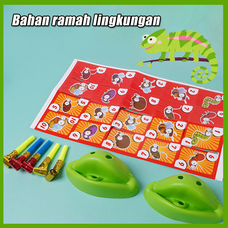 Kadal lidah papan permainan mainan tick tucker Masker Lidah Kadal Permainan Kartu