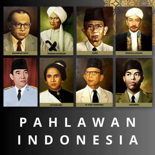 Foto Poster Pahlawan Indonesia - Walldecor poster Pahlawan Nasional Indonesia – pajangan dinding rum