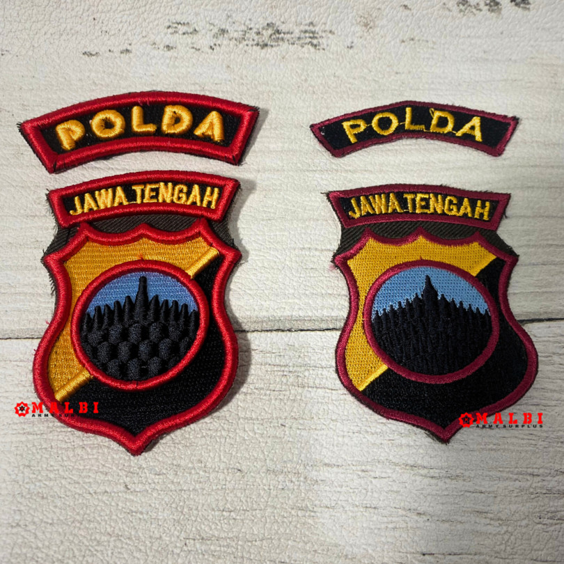 Bordir Atribut PDL Logo JATENG Bet Timbul POLDA JAWA TENGAH 3D Timbul