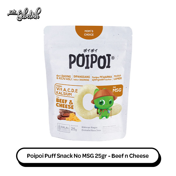 

Poipoi Puff Snack Beef & Cheese 25g - No MSG | Tanpa Pengawet | Healthy Snack Sehat | Tidak Digoreng | Rak Sebelah