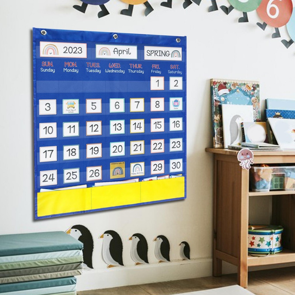 

Calendar Pocket Chart Teaching Calendar Classroom Organized Chart Calendar Classroom Development Pocket Charts for Kids
