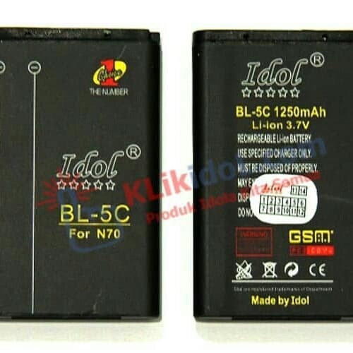 Baterai Idol Nokia BL-5C N70 / 1280 / C2-03 / 105 / 205 / 220 / X2-01