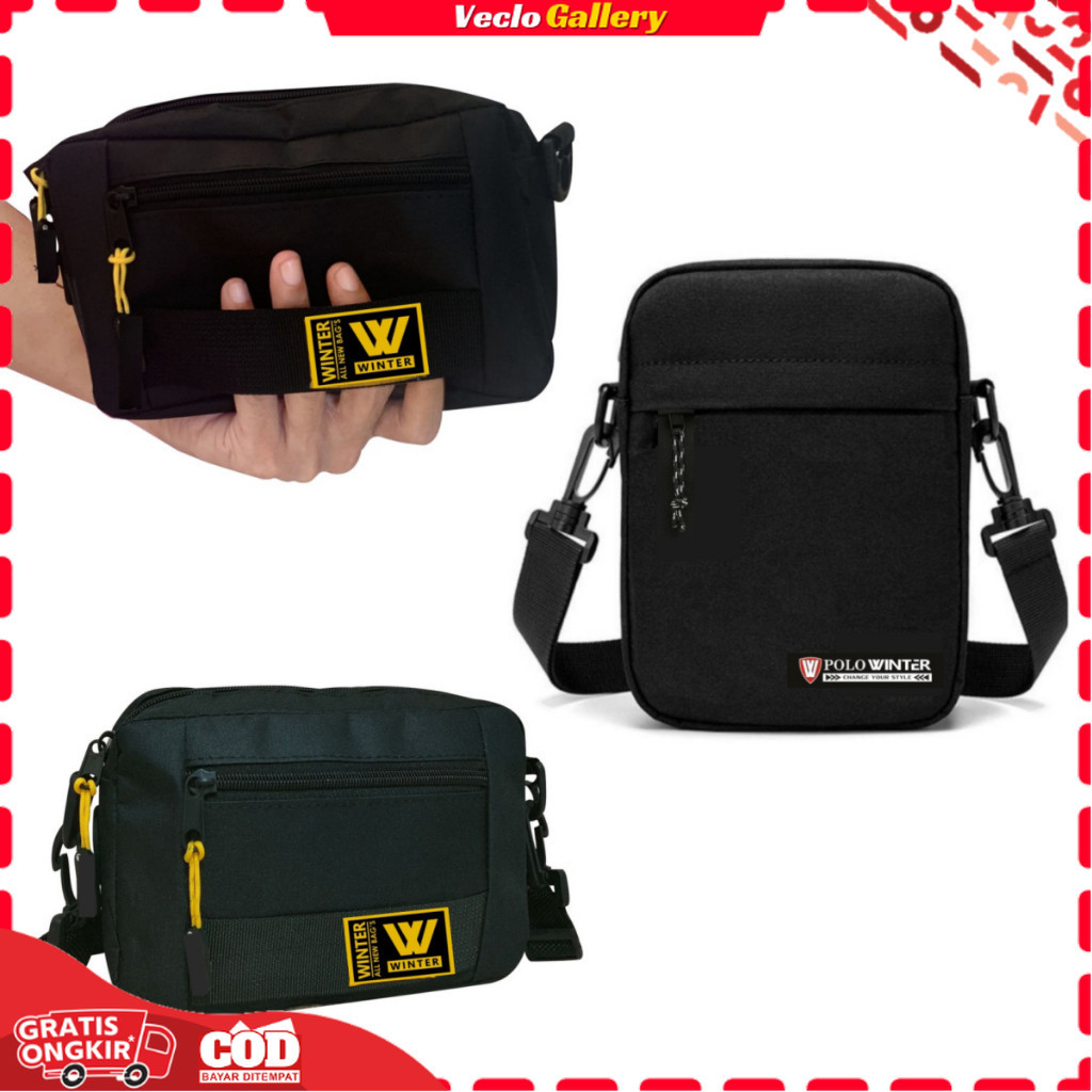 Tas Genggam Pria & Wanita Tas Bahu Buatan Lokal Tas Dompet Tas Selempang Cowok Model Terkini