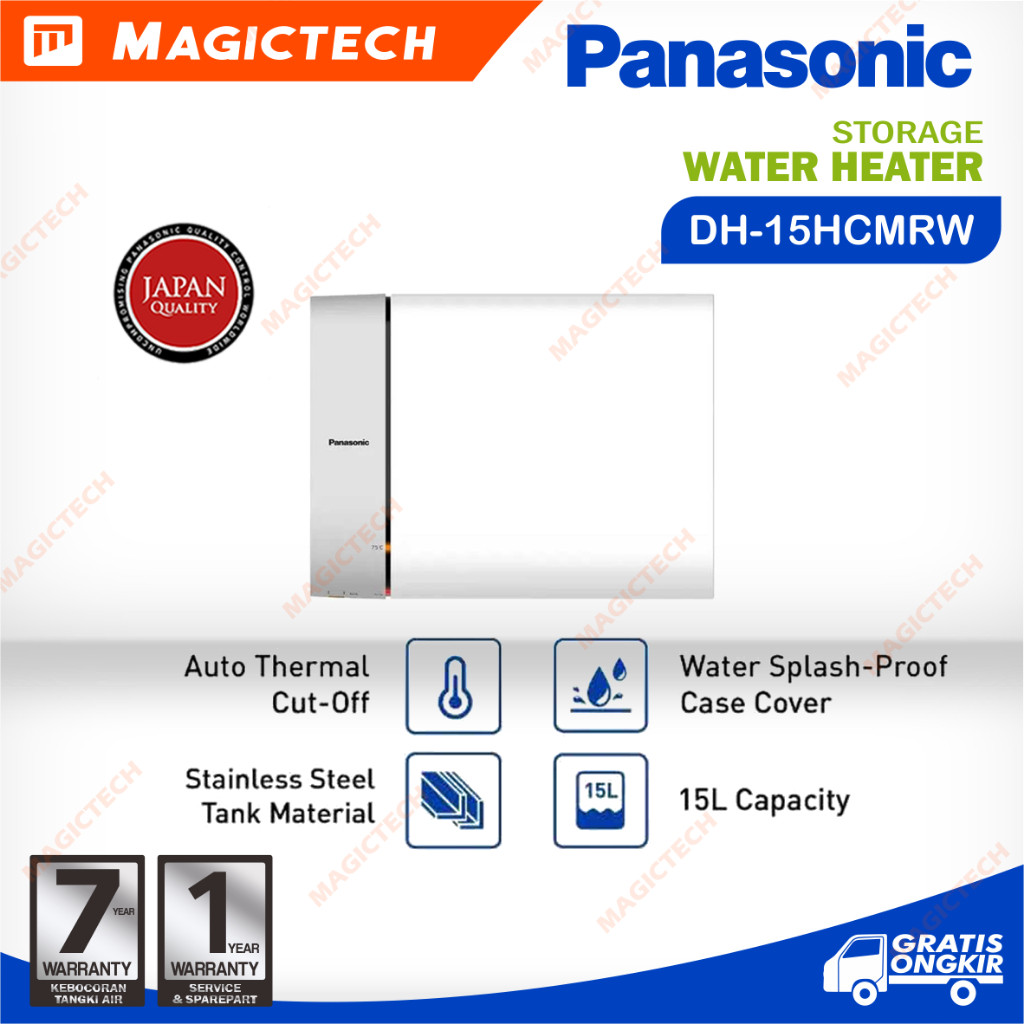 PANASONIC WATER HEATER LISTRIK / PEMANAS AIR LISTRIK 15L DH-15HCMRW