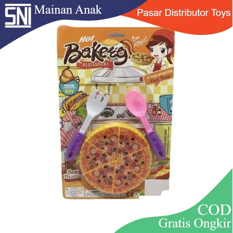 Mainan Pizza Set - Mainan Anak Hot Pizza - Pizza Potong Mainan Masak Masakan - Mainan Anak