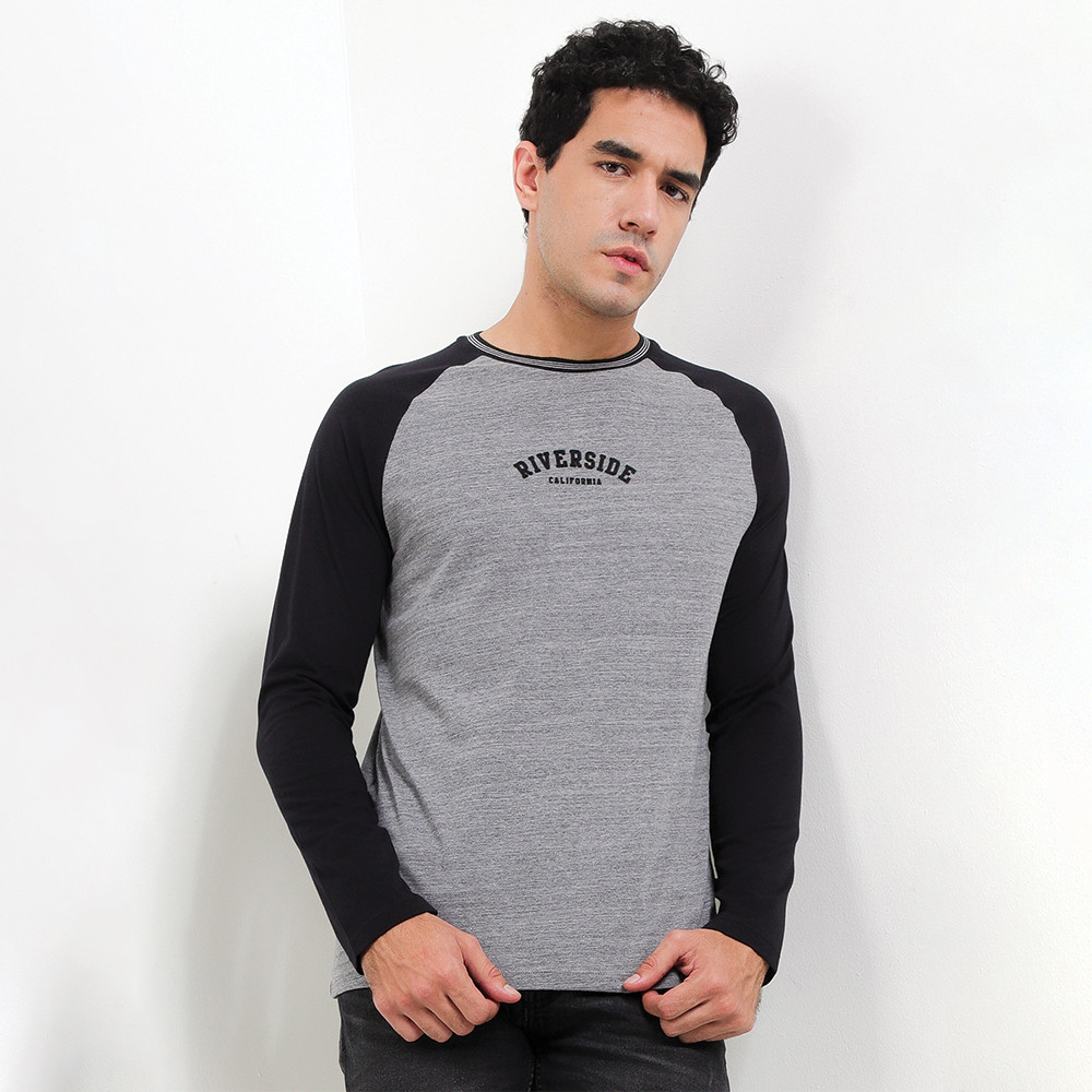 Cressida The Next Level Kaos T-Shirt Longsleeve Raglan Grey H088H