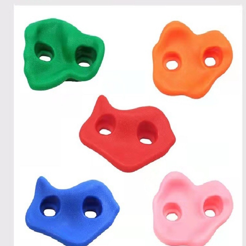 10Pcs Colourful Pig Nose Shape Children Rock Climbing Holds Indoor Outdoor Kids Playground Build  Wo