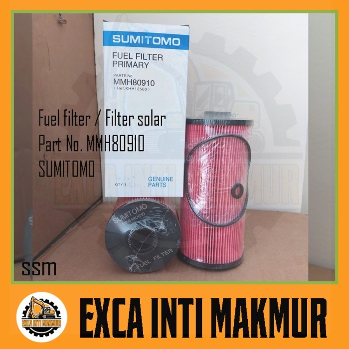 Fuel Filter MMH80910 Sumitomo Filter Solar KHH12560 MMH 80910 Filter Alat Berat Excavator