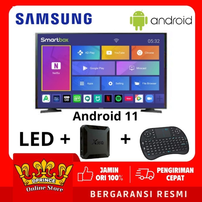 SAMSUNG LED TV 32 inch SMART ANDROID BOX VERSI 11 DIGITAL 32T4001