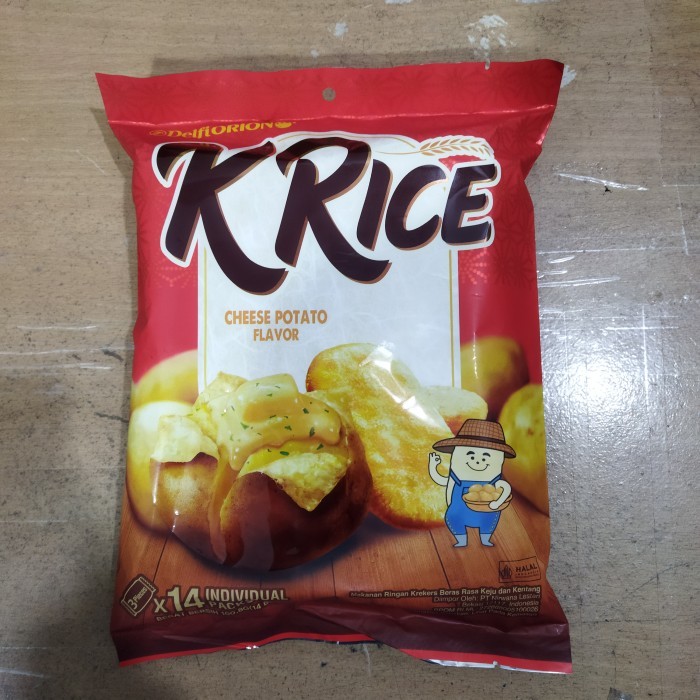 

Krice Krekers Beras K Rice Cheese Potato 14p rasa Kentang Keju Rich Cheddar Taste