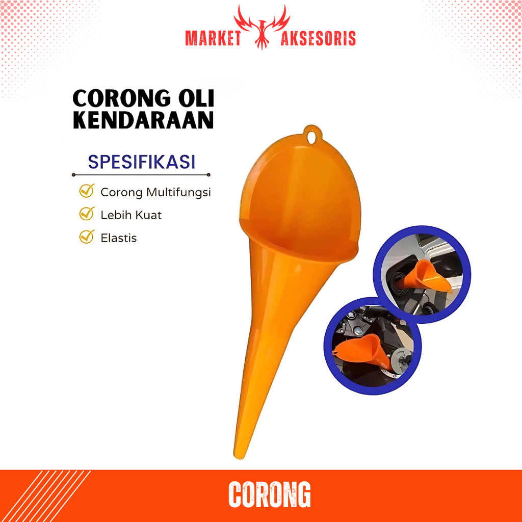 Corong Oli Minyak Bensin Motor Mobil Carzkool Nozzle Corong Panjang Oli Kendaraan Bensin