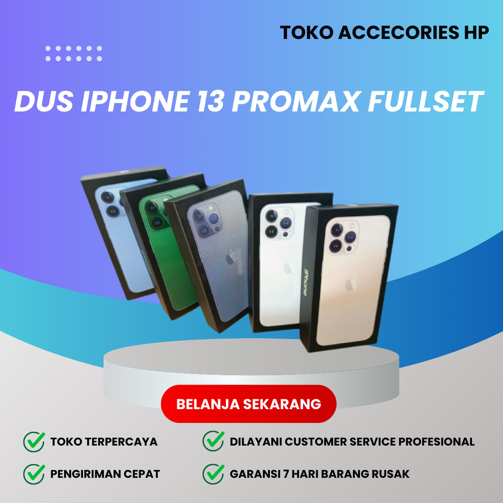 

Dusbox Kotak Compatible Iph 13 Pro/ PROMAX Fullset Aksesories Kabel - TA