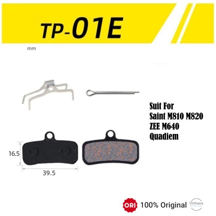 Toopre TP-01E Kampas Rem Brake Pad Saint M810 M820 ZEE M640 Quadiem