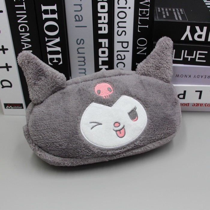 

[Promo] KENSHO Kotak Pensil Fluffy/Pencil Case Melody Kuromi Cinnamoroll/Pouch - FLUFFY KUROMI