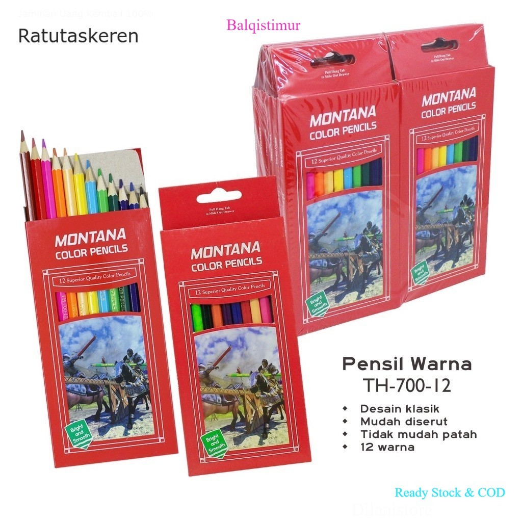 

BALQIS PENSIL WARNA 12 PCS PANJANG MILTON MONTANA | ALAT MENGGAMBAR WARNAWARNI KEREN READY STOK