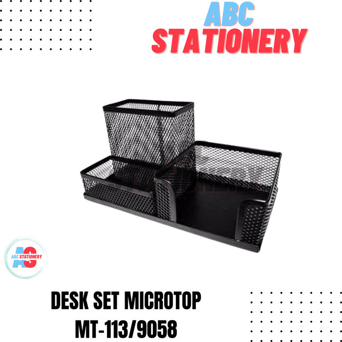 

TEMPAT ALAT TULIS BESI MEJA PEN HOLDER BESAR DESK SET BESI MICROTOP