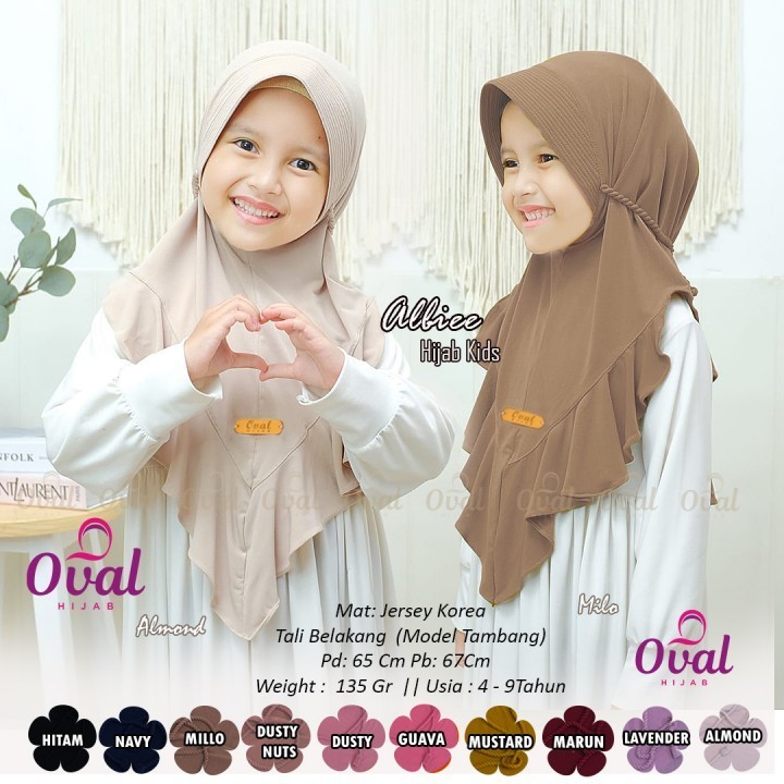 HIJAB KIDS JERSEY KOREA ALBY BY OVAL HIJAB