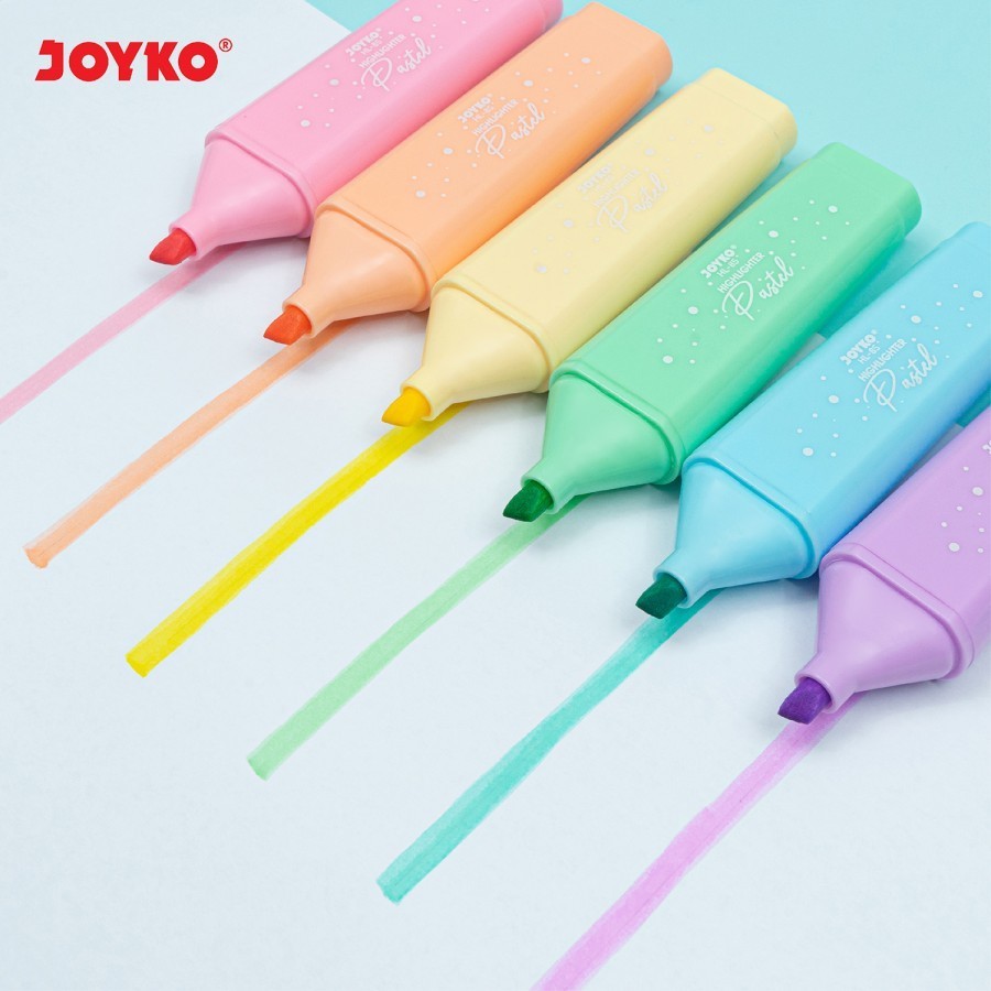 

Penanda Berwarna Highlighter Joyko HL-85 6 Warna Pastel