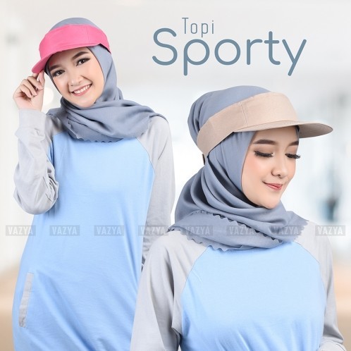 "F.SK" - BEST SELLER topi olahraga keren sporty hijab wanita fashion ori