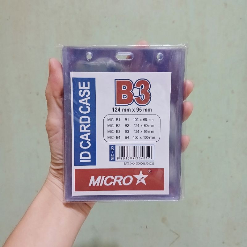 

(1 pak) Plastik Mika ID Card B2 B3 B4 isi 20pcs / Card Case Tebal Micro Star / Yoeker