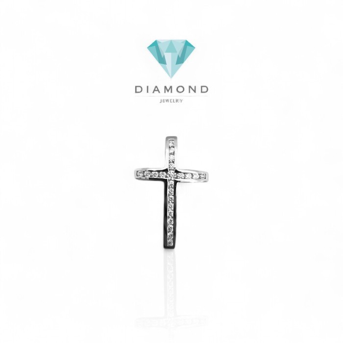 Simply Small Diamond Cross Pendant 18K/Liontin Salib Berlian Simple-Diamond Jewelry-86LBV276WPLS