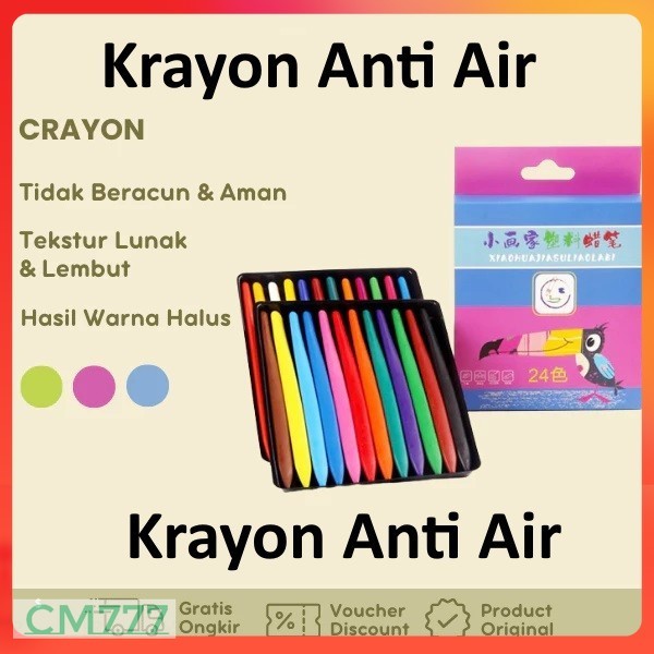 

Crayon Krayon Anti Air Mewarnai Pensil Warna Anti Kotor