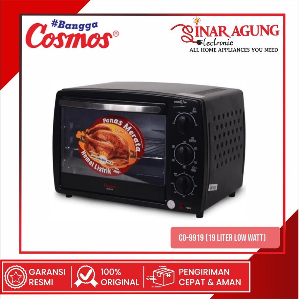 COSMOS CO9919 / CO-9919 OVEN LISTRIK LOW WATT 19 LITER