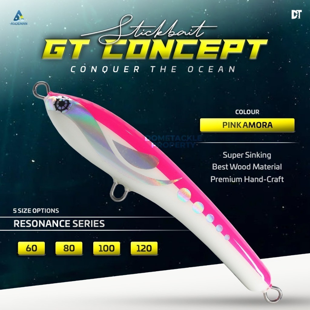 Umpan Casting Stickbait GT Concept By Andeman Umpan Popping Super Sinking 60g 80g 100g 120g