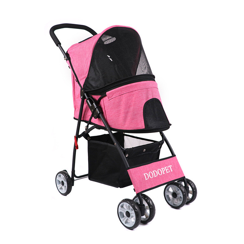 Pet Trolley Dog Go Out Trolley Small Dog Stroller Cat Trolley Light and Foldable Dog Stroller