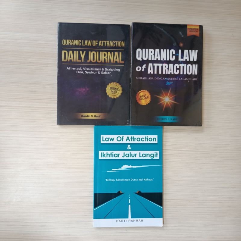 

Paket 3 Buku Quranic Law Of Attraction - Ikhtiar Jalur Langit - Daily Journal - Rusdin S Rauf