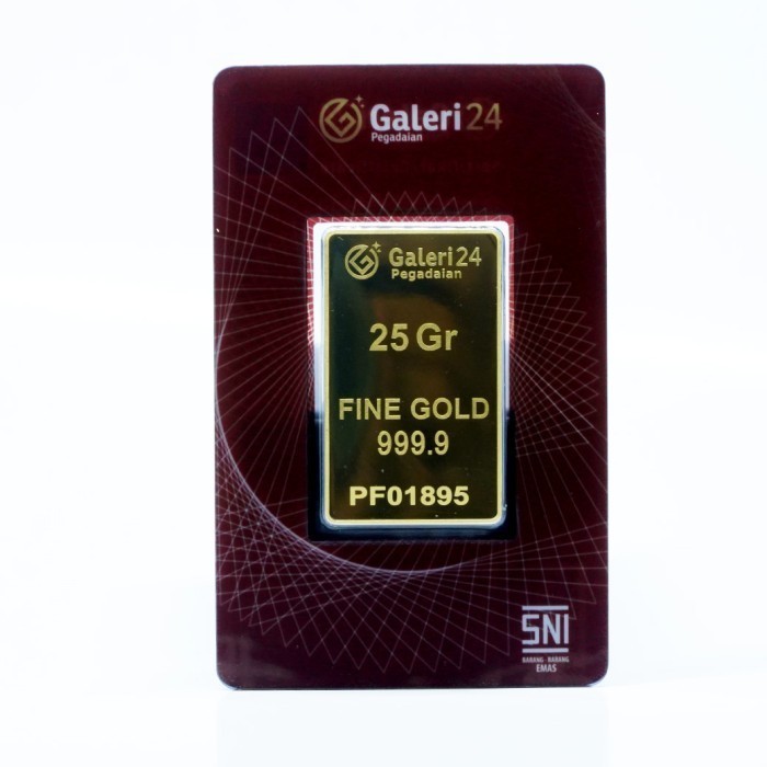 Emas Batangan Galeri 24 25 GRAM - Emas Galeri 24