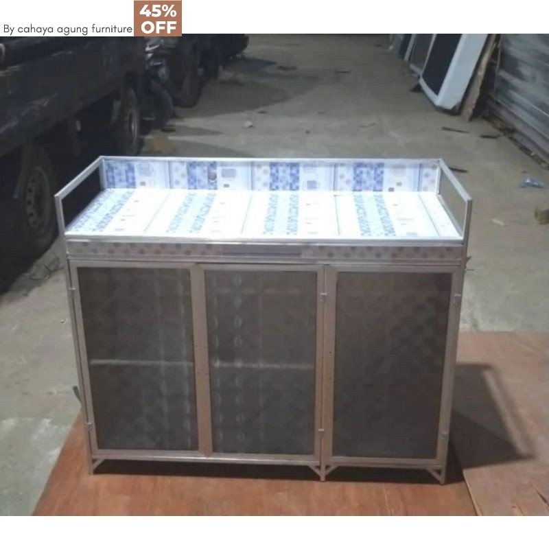 rak kompor 3 pintu 2 tungku
