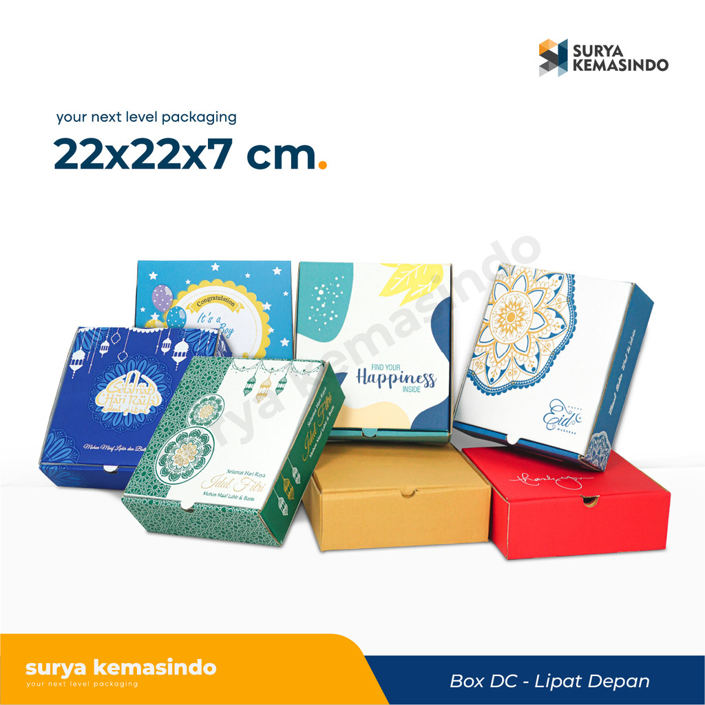 

Box 22x22x7 Kardus/polos/Hampers/hoodie/mukena/ultah/ulang tahun/happybirthday/it's boy/it's girl/baby/bayi/tinggi7