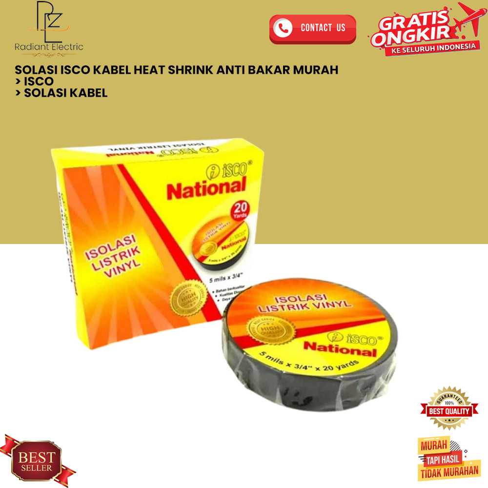 SOLASI ISCO KABEL HEAT SHRINK ANTI BAKAR MURAH [RE]