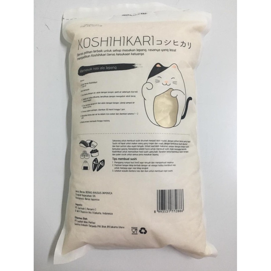 

Koshihikari Beras Jepang Japonica 5 kg