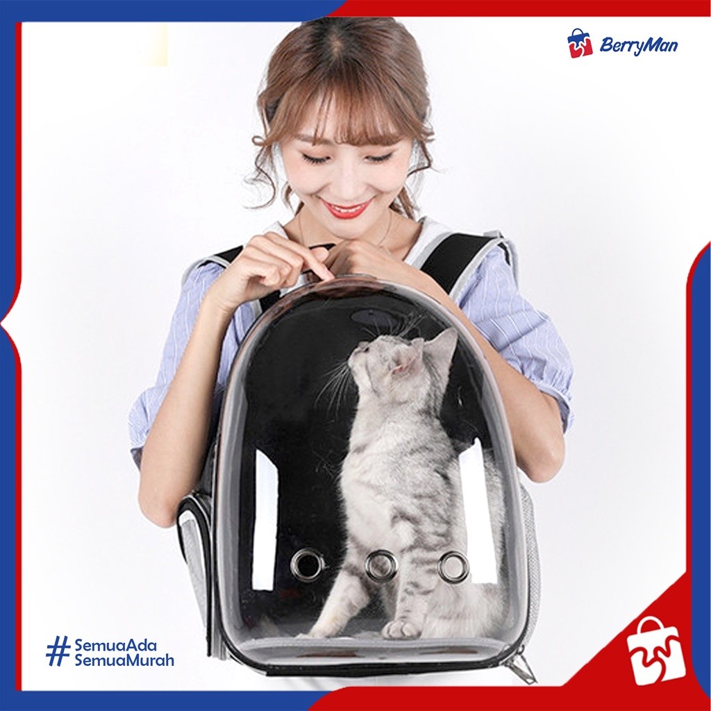 KI98U TAS KUCING ASTRONOT TRAVEL - Tas Kucing Anjing Ransel Transparan Anti Air