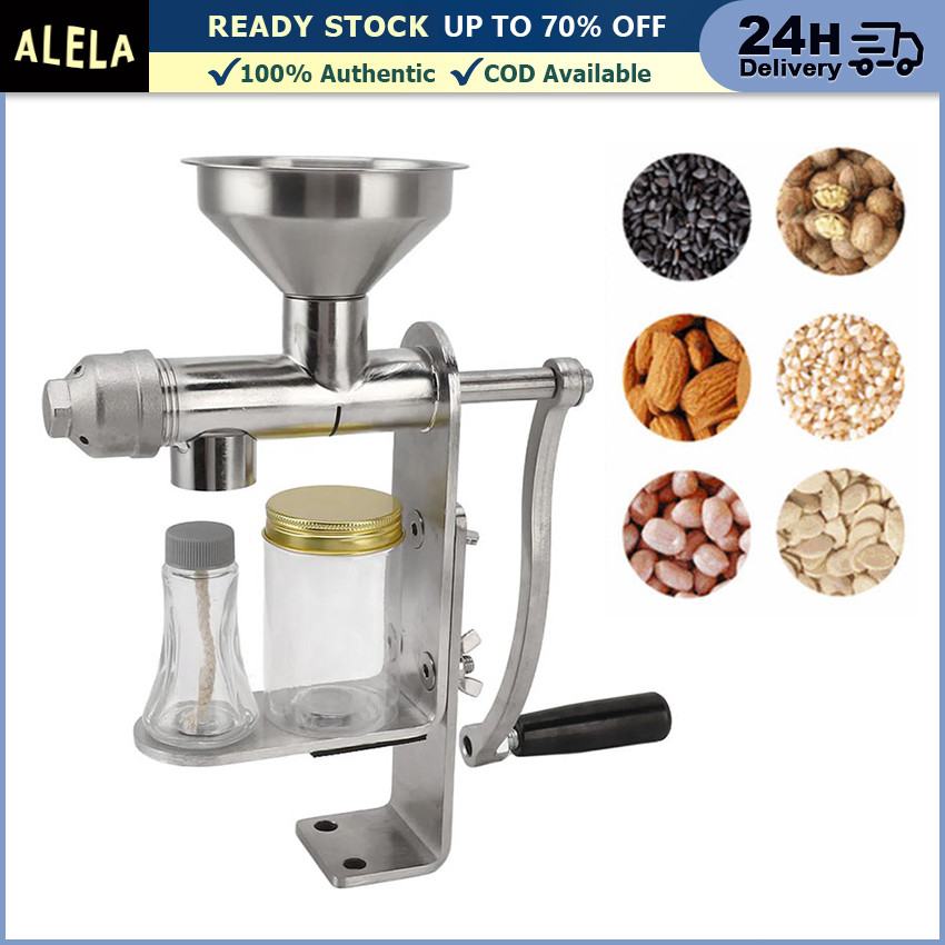 Mesin Press Oil Alat Pemeras Minyak Biji Bijian Kacang Manual Stainless