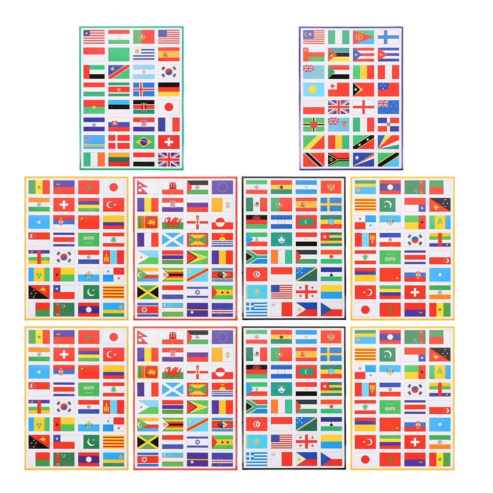 

2PCS Of World Flag Stickers Self-Adhesive Flag Stickers World Match Face Stickers Flag Stickers Face Stickers Random Style