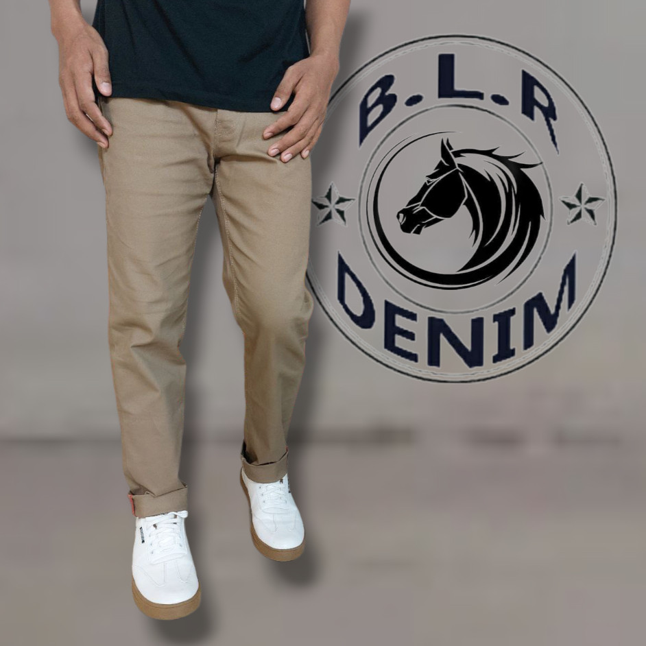 Celana Kanvas Panjang Pria Standar Reguler Original Blr Denim